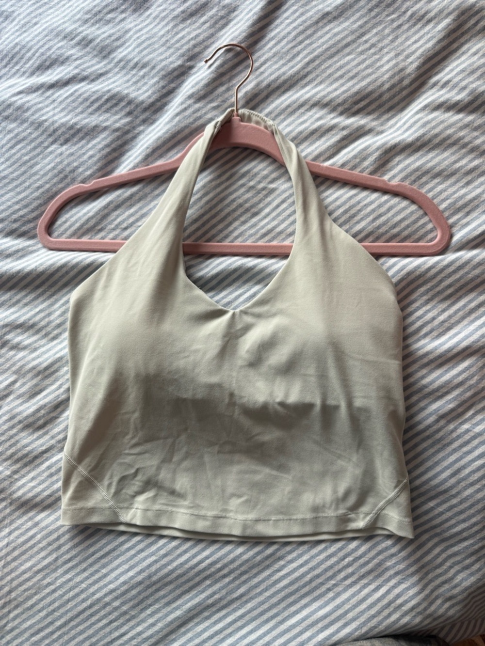 Lululemon Align Cropped Halter Tank - Cream - Size 6